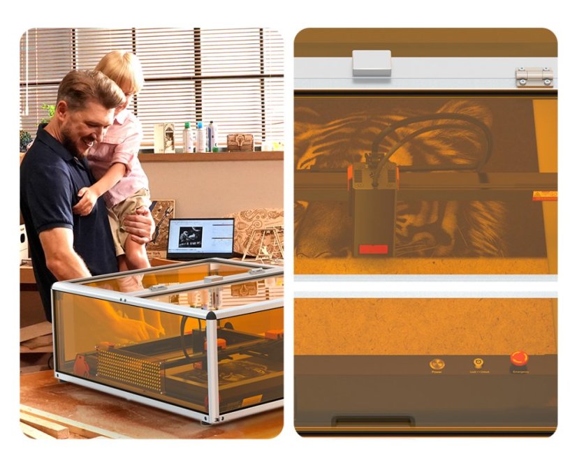 AlgoLaser Smart Enclosure 2.0 kryt pre laserové gravírky + komunikačný Hub
